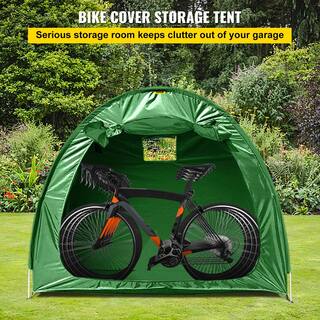 VEVOR Outdoor Waterproof Bicycle Storage Shed with Carry Bag 420D Oxford Fabric Bike Cover Storage Tent for 4 Bikes Green ZXCCFPLSJDKBDWIWXV0