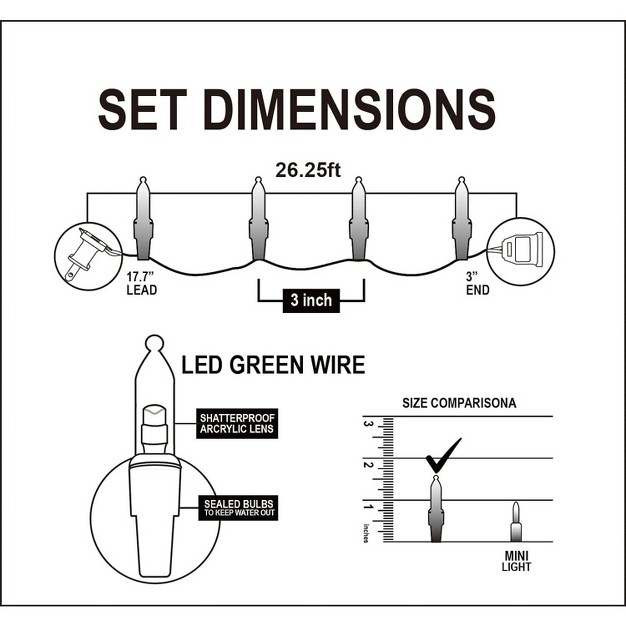 Joiedomi 6 Set Of 100 Count Led Christmas Lights