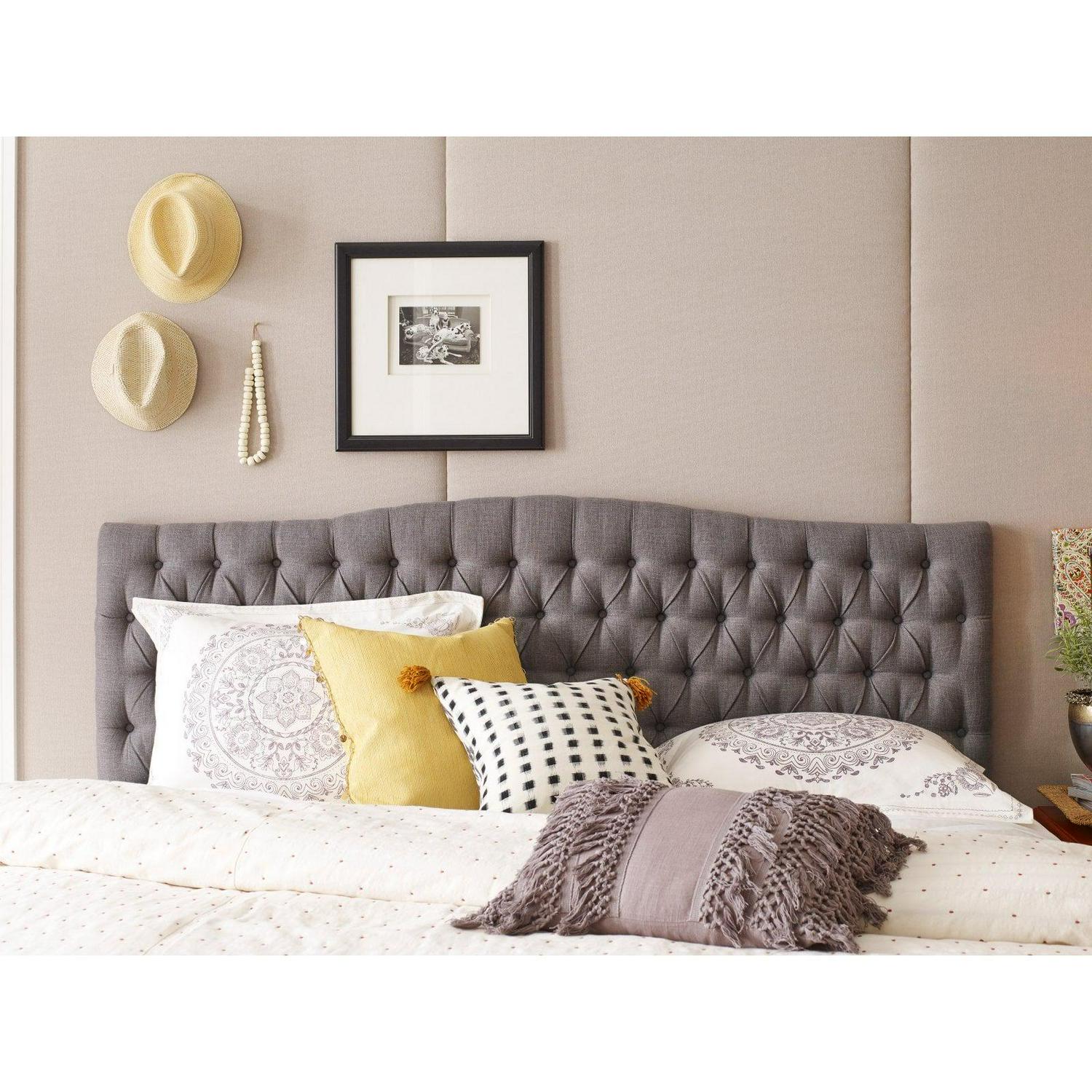 Elle Decor Tufted Upholstered Headboard