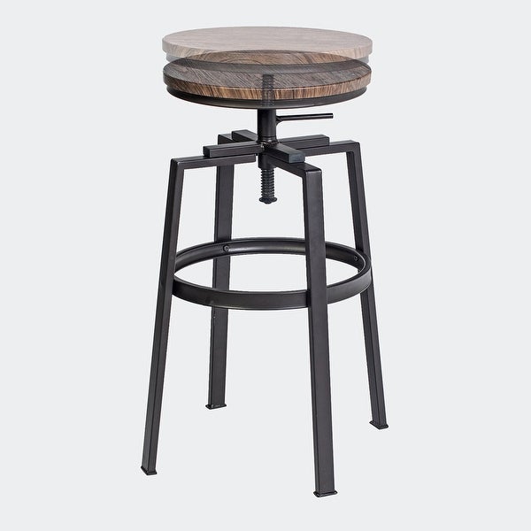 Set of 2 Swivel Adjustable Height Bar Stool