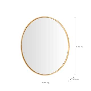 Home Decorators Collection Round Convex Mirror in Gold (24 in. D) H5-MH-240