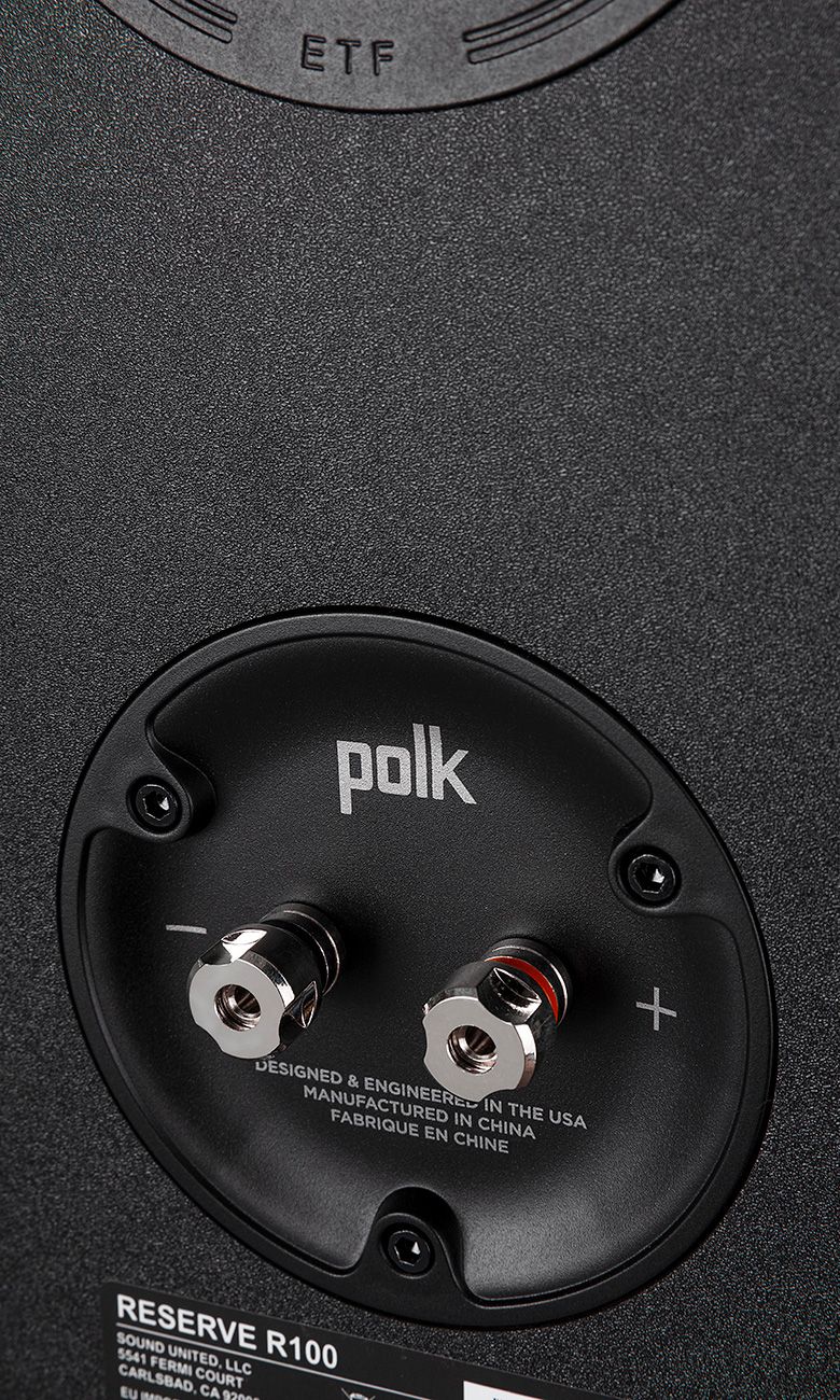 Polk Audio Reserve R100 Black Compact Bookshelf Speakers (Pair)