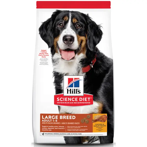 Hill's Science Diet Adult Large Breed Chicken and Barley Recipe Dry Dog Food， 15 lb bag