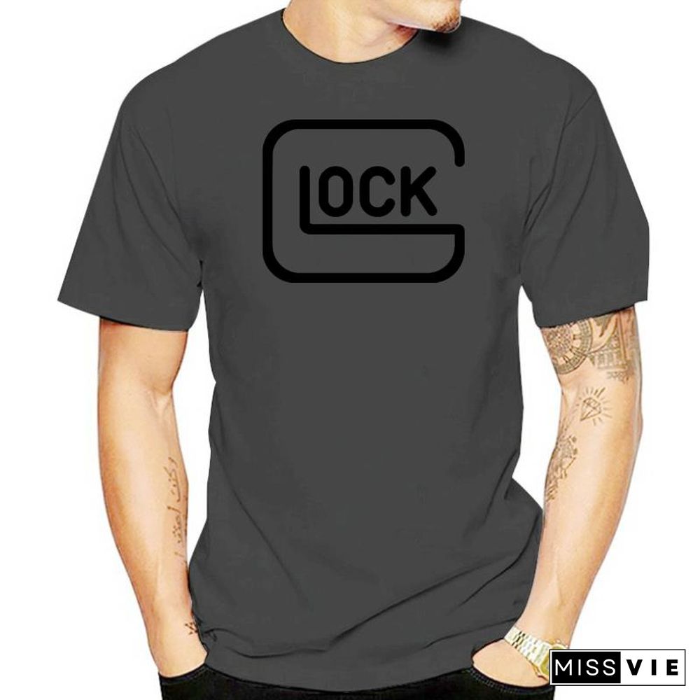 Pure Cotton Clothing T-Shirt Printed Short-Sleeved Glock Fashionable Male Clothing