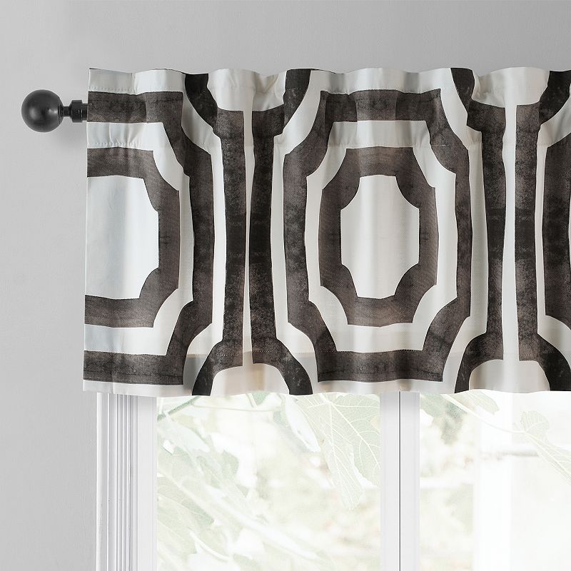 EFF Mecca Printed Cotton Window Valance， 50 X 19