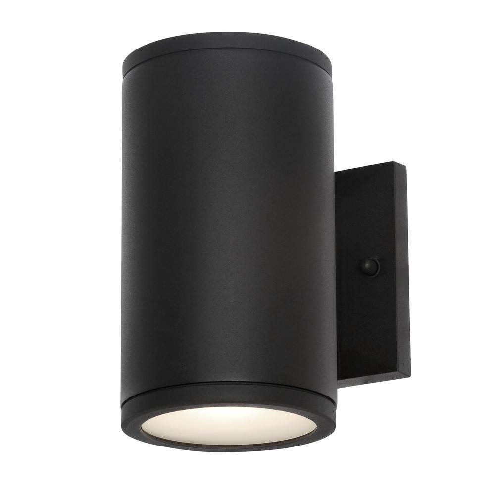 Home Decorators Collection Rodham Black LED Outdoor Wall Lantern Sconce IZC1691L-2