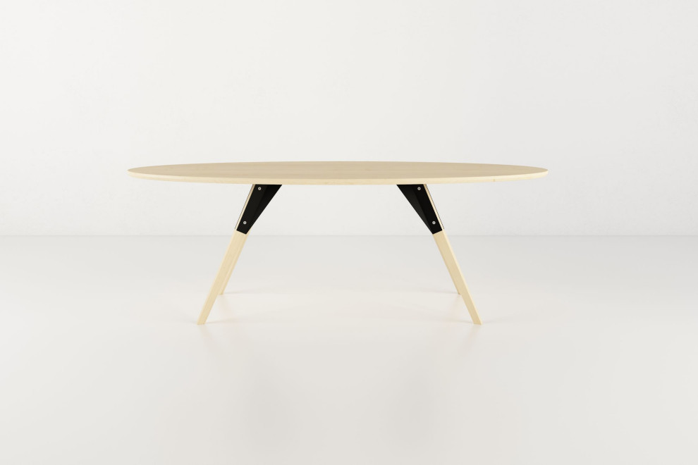 Clarke Thin Oval Coffee Table   Midcentury   Coffee Tables   by HedgeApple  Houzz