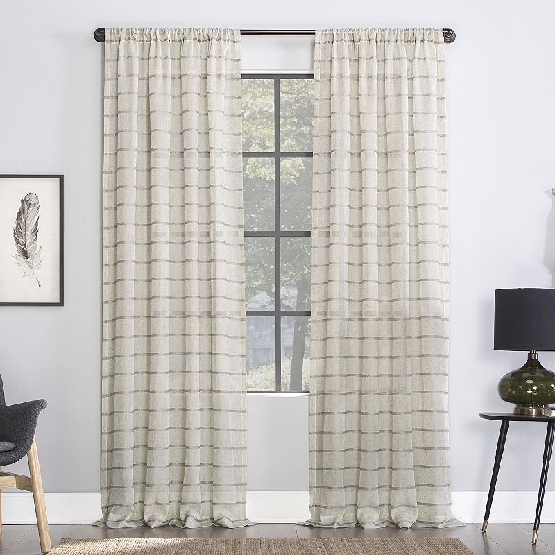 Clean Window Twill Stripe Anti-Dust Window Curtains