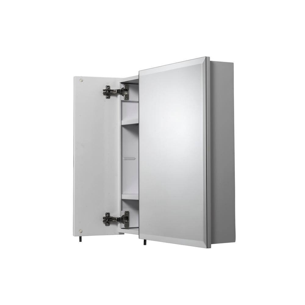 Croydex 24 in. W x 24 in. H x 5 in. D Frameless Bi-View Surface-Mount Medicine Cabinet with Easy Hang System in White WC102122YW