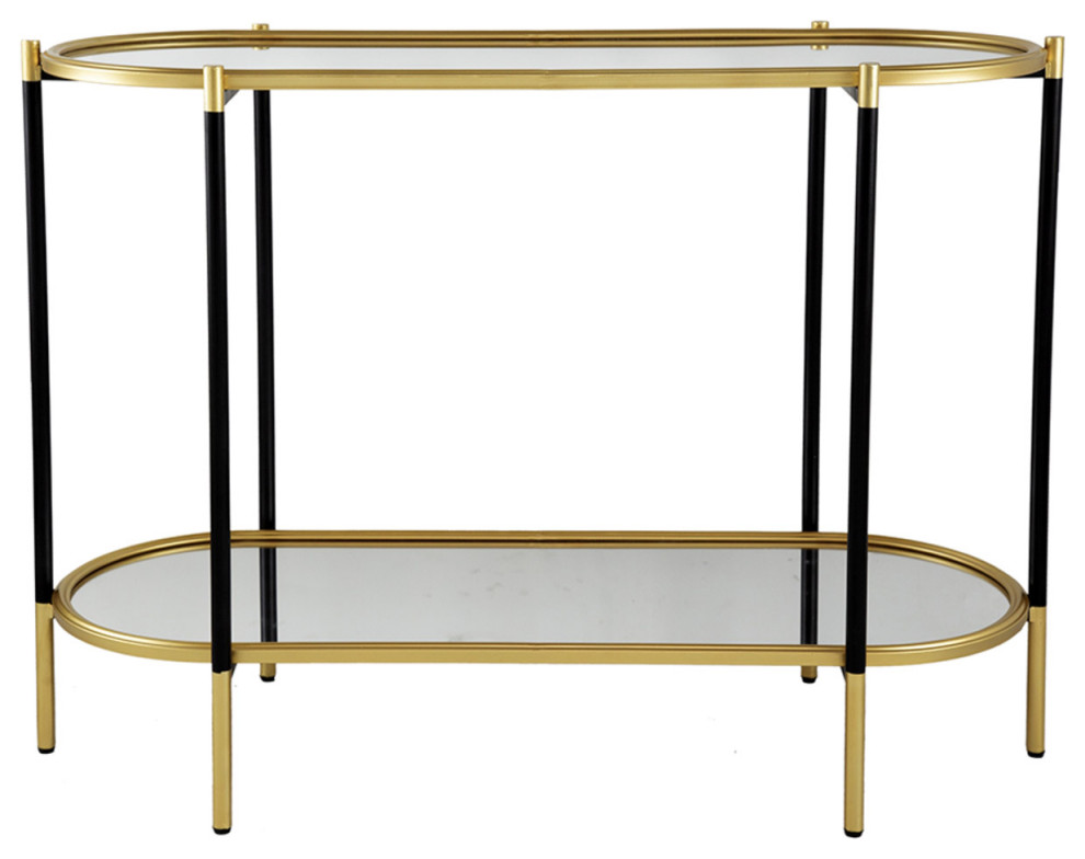 Bertram Console Table  Black/Gold   Contemporary   Console Tables   by Lighting New York  Houzz