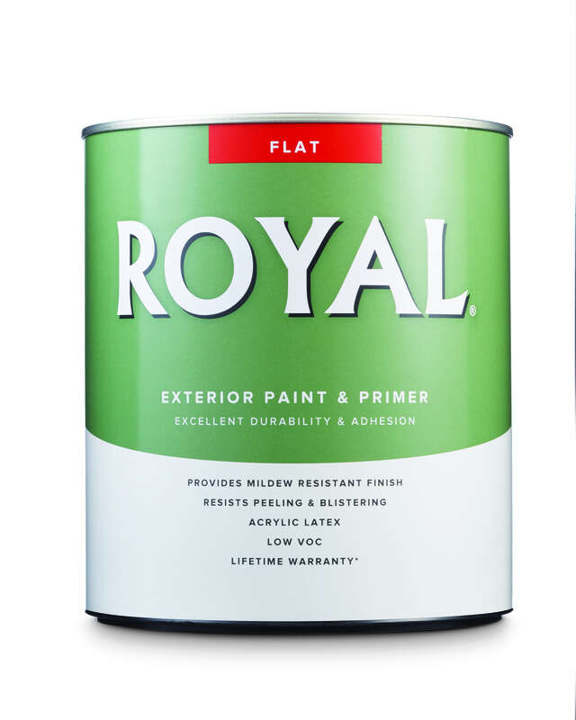 Royal Flat High Hiding White Exterior Paint and Primer Exterior 1 qt