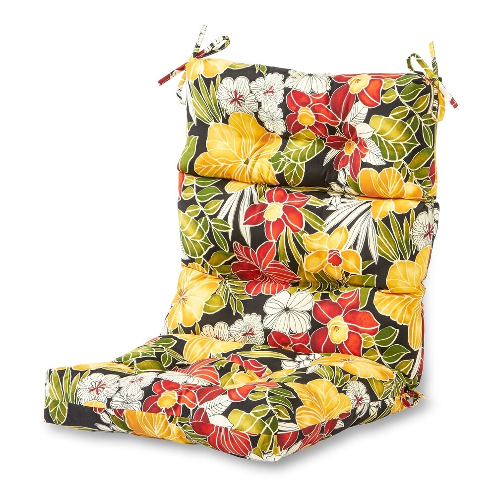 San Elijo Tropical Outdoor High back Chair Cushion by Havenside Home   22w x 44l