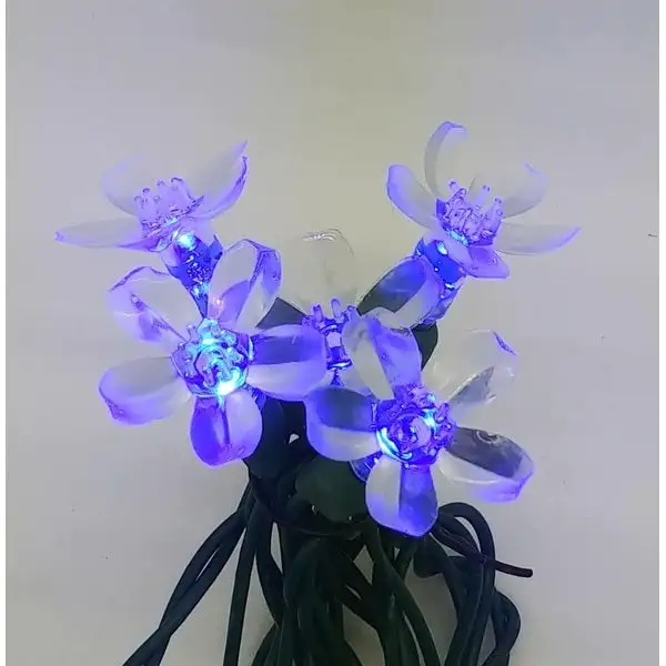 Blue Flower LED Set of 25 Lights Light String