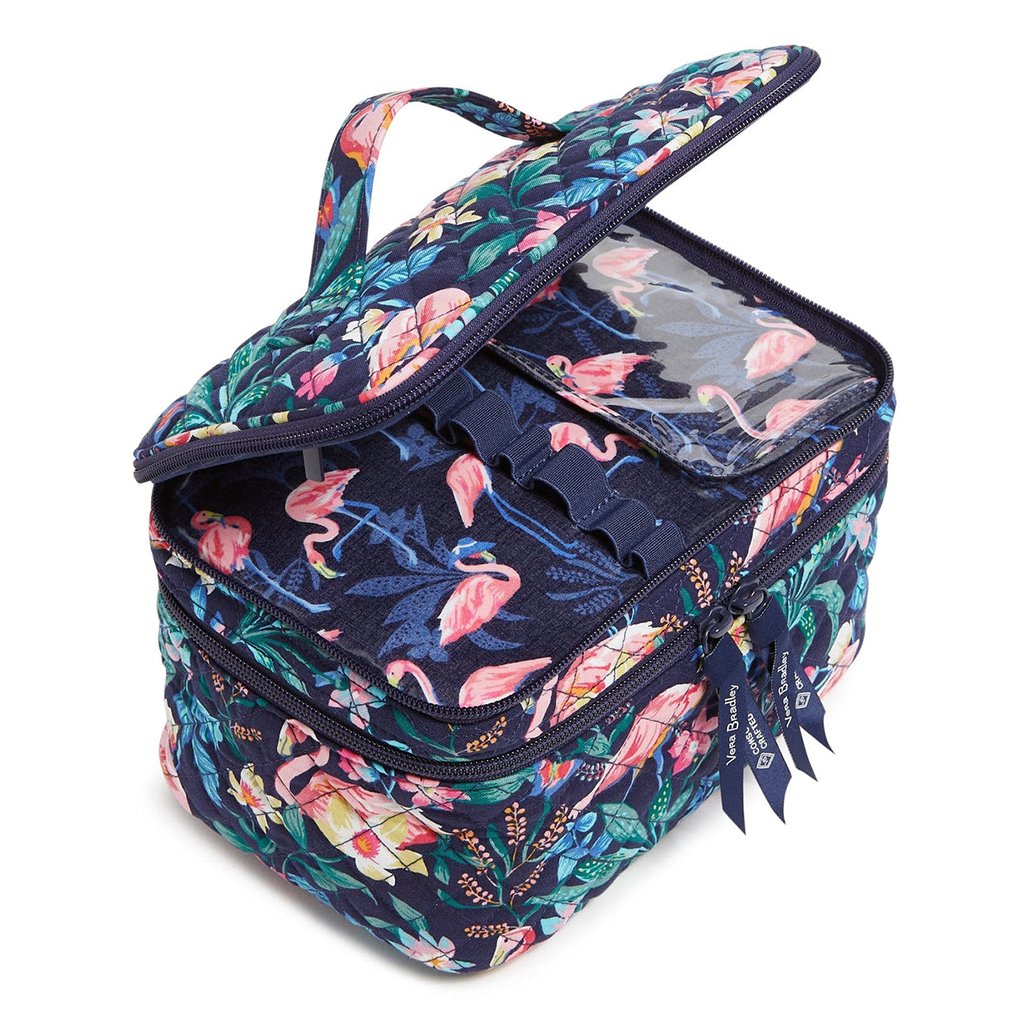 Vera Bradley  Brush Up Cosmetic Case in Flamingo Garden