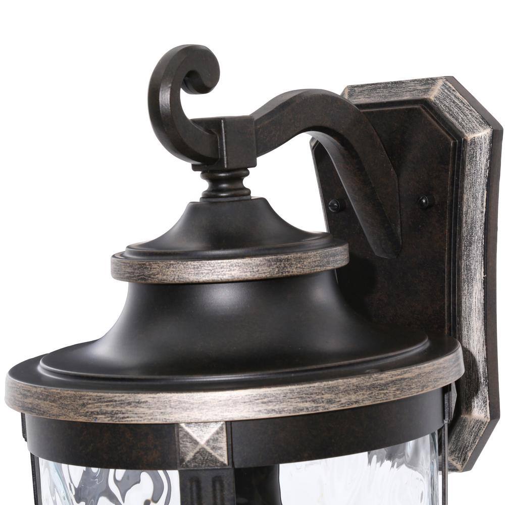 Home Decorators Collection McCarthy 1-Light Bronze Outdoor Wall Lantern Sconce 23443