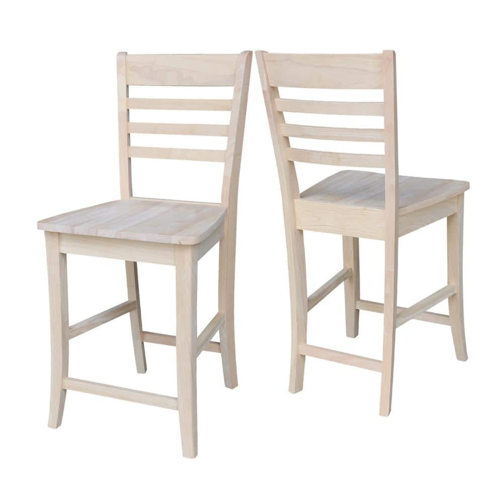 International Concepts Roma 24 in. Unfinished Wood Bar Stool S-3102