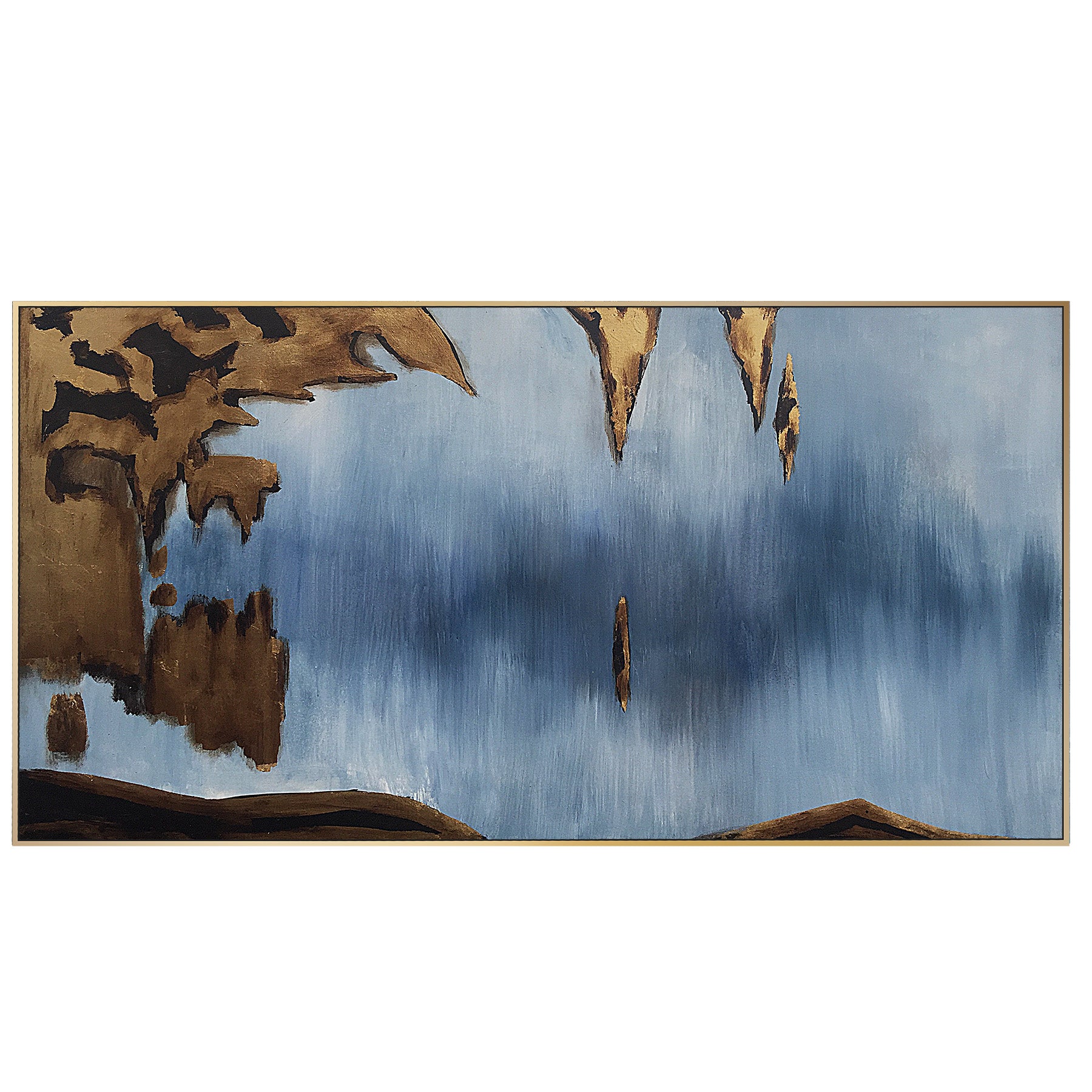 Twilight Of The Desert Hand Painted Art Painting With Frame 160X80 Cm Soaap0011