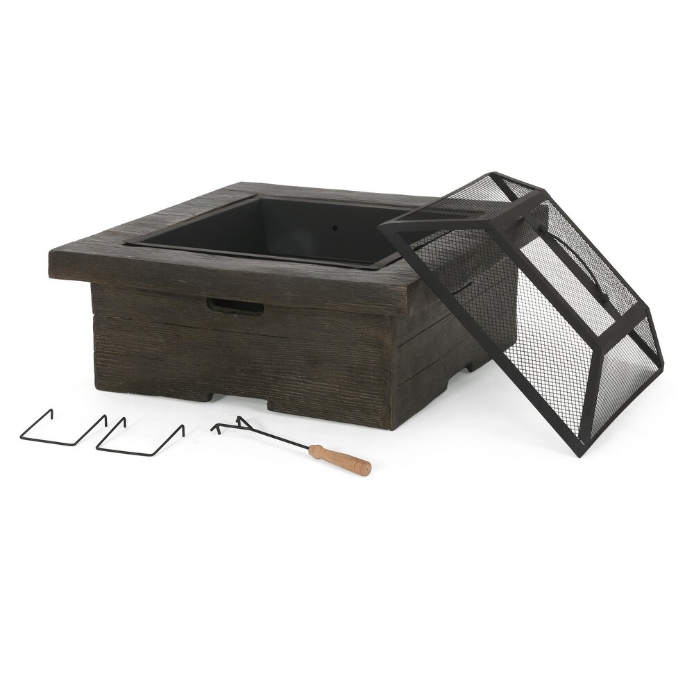 Bolton Outdoor Lightweight Concrete Wood Burning Fire Pit by Christopher Knight Home