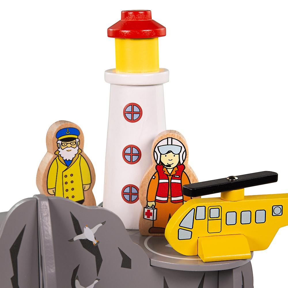 Bigjigs Rail Lighthouse 4-Way Tunnel | Wooden Toys | Bigjigs Train Accessories