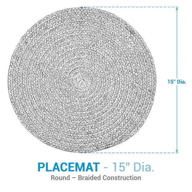 Split P Essex Round Placemat Set Blue Mist