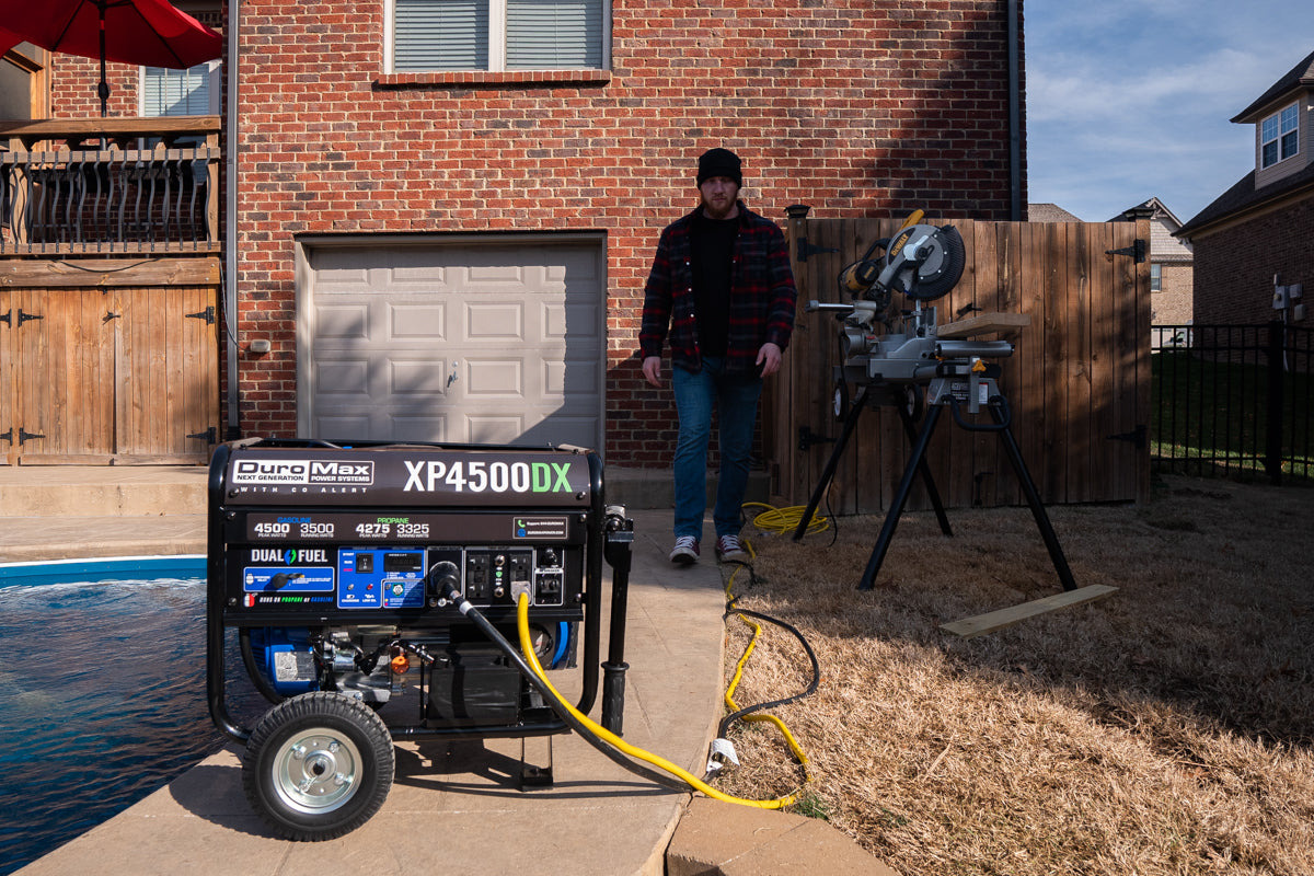 4,500 Watt Dual Fuel Portable Generator w/ CO Alert