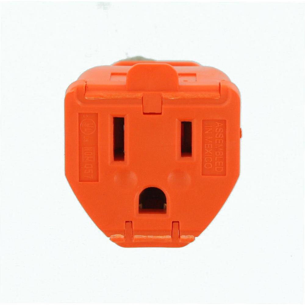 Leviton 15 Amp 125-Volt 3-Wire Grounding Connector Orange 3W102-OR