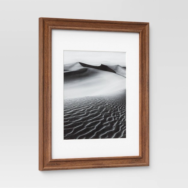 Wood Matted Wall Frame Midtone Woodgrain