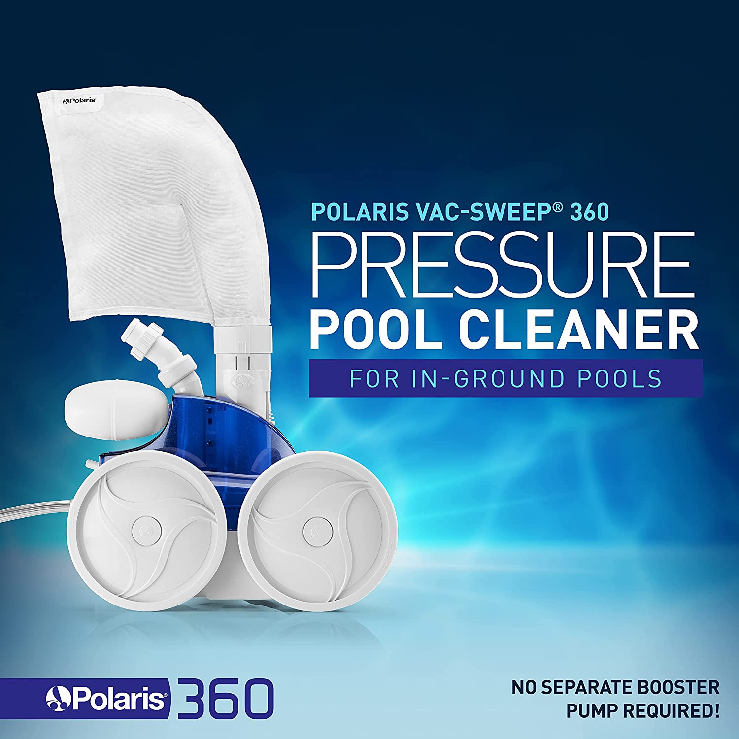 Polaris Vac-Sweep 360 Pressure Inground Pool Cleaner, Triple Jet Powered