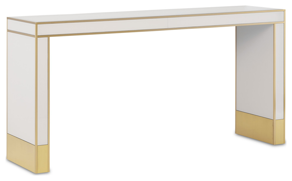 Arden Ivory Console Table   Contemporary   Accent Chests And Cabinets   by Currey  ampCompany  Inc.  Houzz