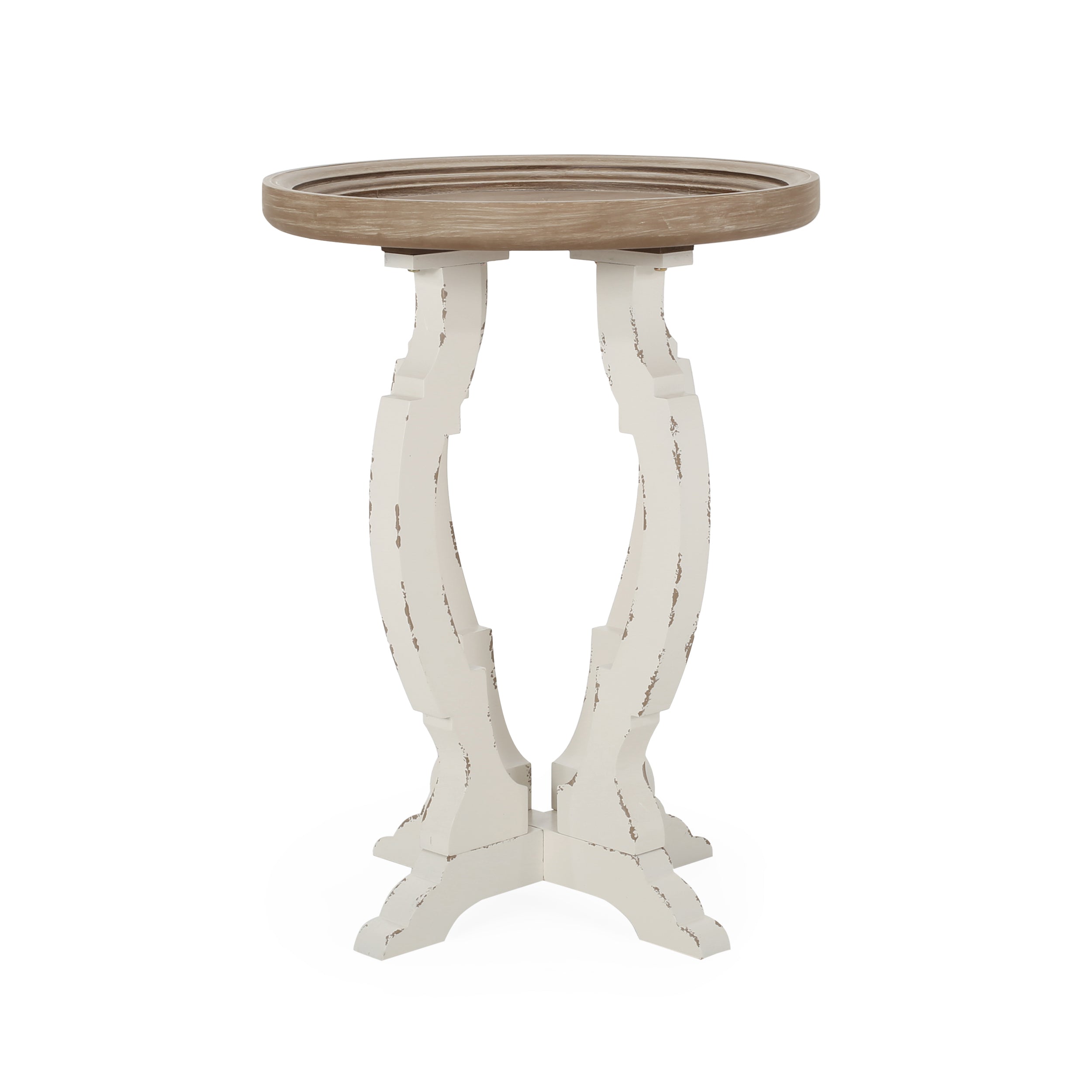 Emilya French Country Accent Table with Round Top