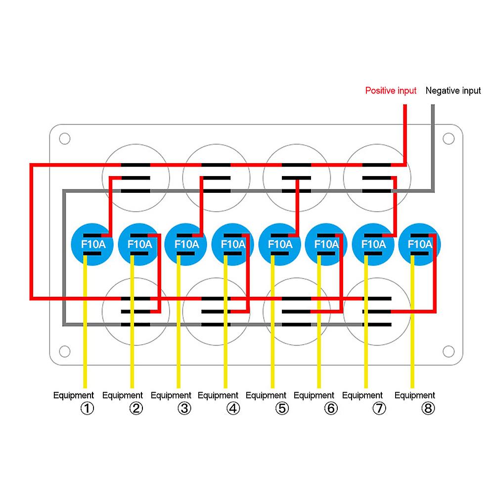 Multi-switch Control Panel Waterproof And Dustproof 10a Fuse For 12v-24v Cars Trucks Trucks Boats Motorcycles Yachts