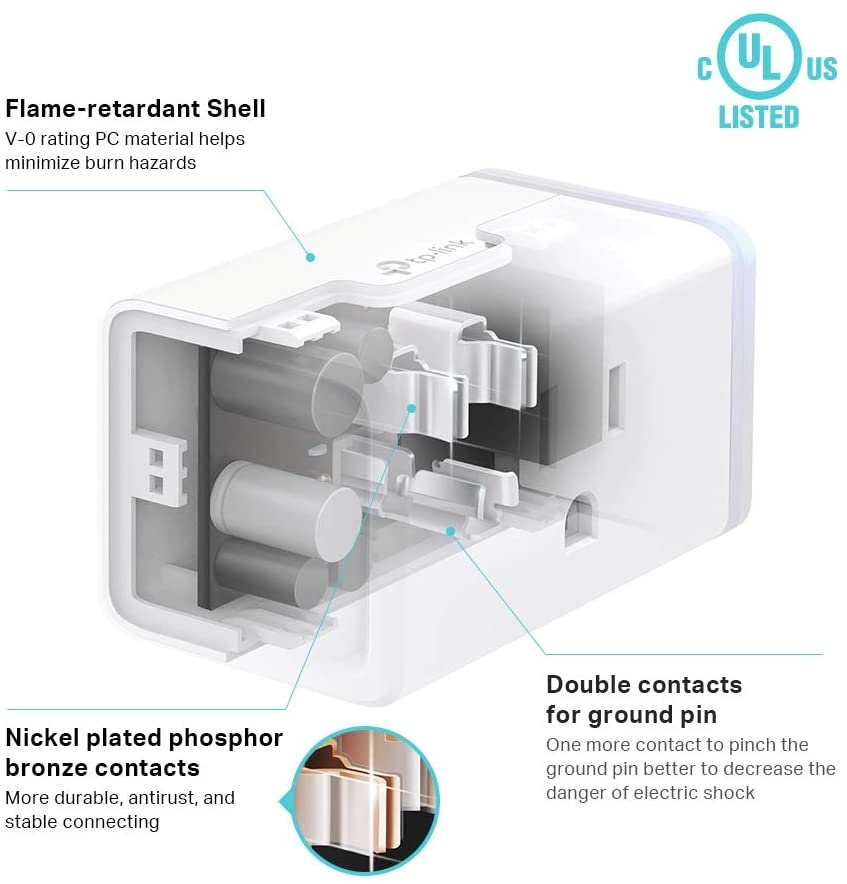 TP-Link Smart Home Wi-Fi Outlet， No Hub Required， Remote Control， 4-Pack， White