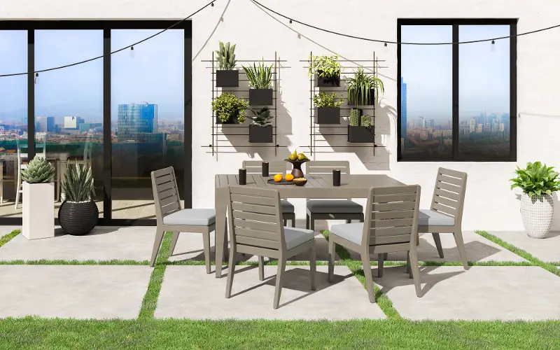 Sustain Brown 7 Piece Outdoor Dining Set