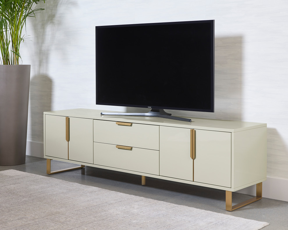 Barnette Media Console And Cabinet   Contemporary   Entertainment Centers And Tv Stands   by Sunpan Modern Home  Houzz