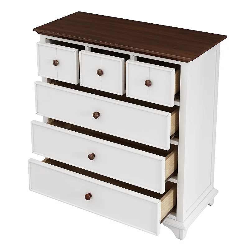 Wooden Captain Six-Drawer Chest