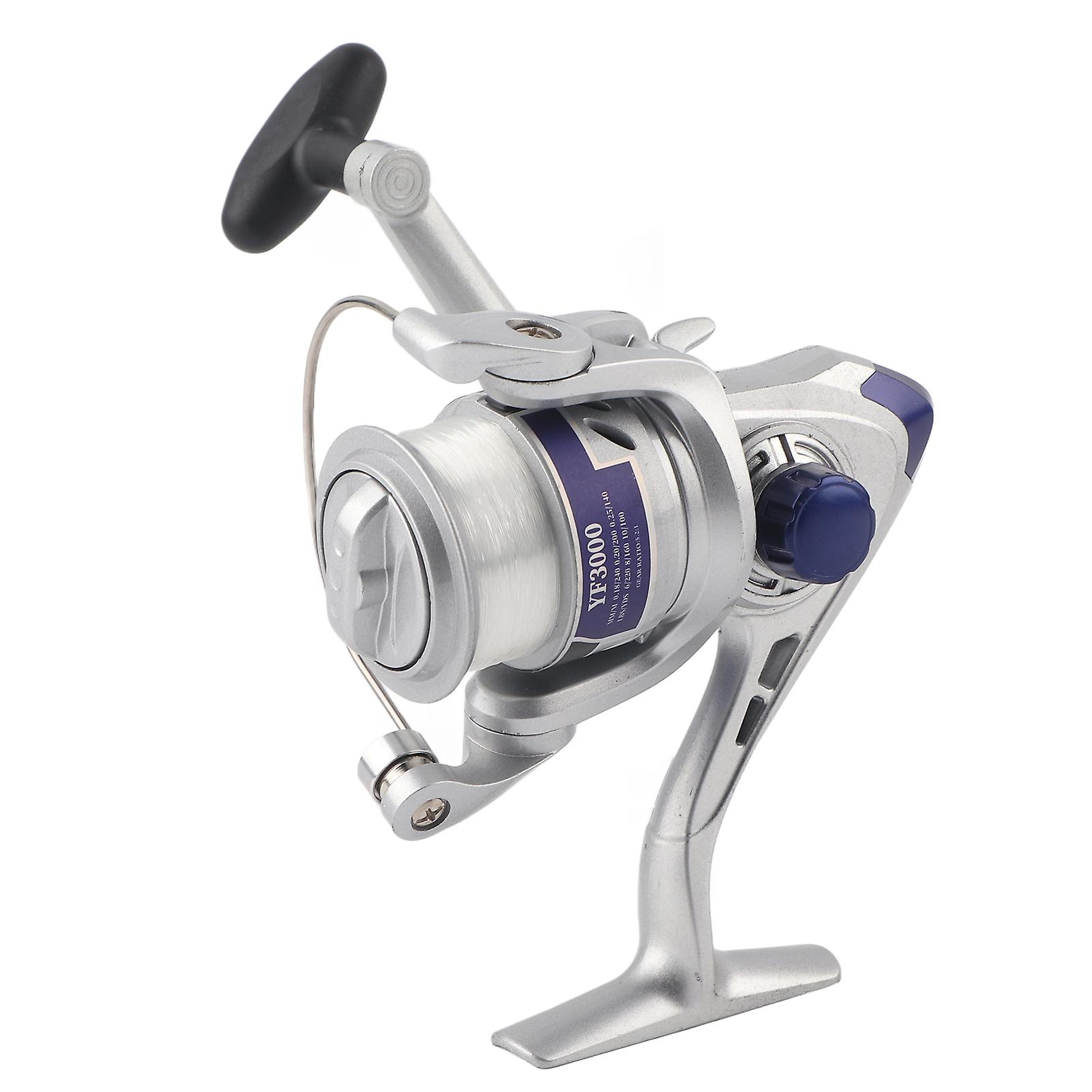 Plastic Spinning Reel Fishing 12bb For Fresh/salt Water Sea Fishing Wheel Yf Series Silver3000