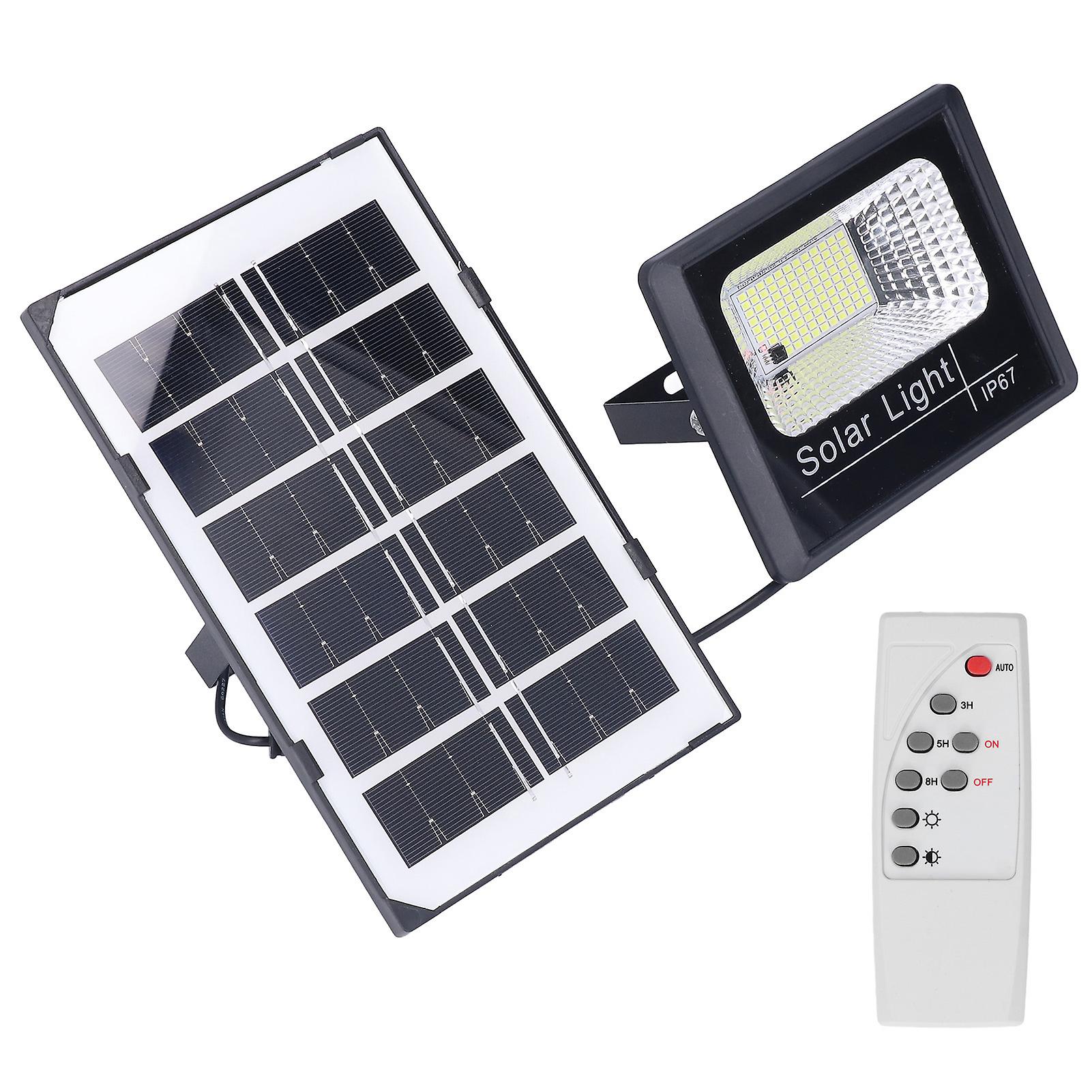 100led Outdoor Solar Flood Light Ip67 Waterproof Solar Wall Lamp Remote Control Street Lamp For Garden 40w