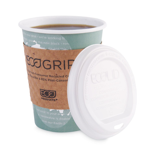 Eco-Products World Art Renewable and Compostable Hot Cups， 12 oz， 50/Pack， 20 Packs/Carton (EPBHC12WA)