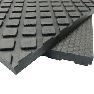 Rubber-Cal Maxx-Tuff 12 in. x 48 in. x 72 in. Black Heavy Duty Rubber Floor Protection Mat 03_177_WEB_46