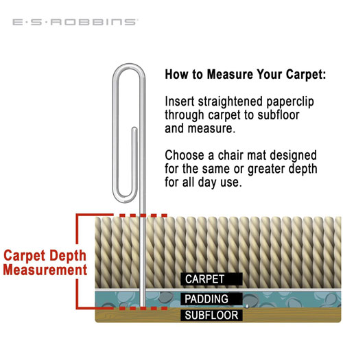 E.S. Robbins Sit or Stand Mat with Lip - Pile Carpet - 53