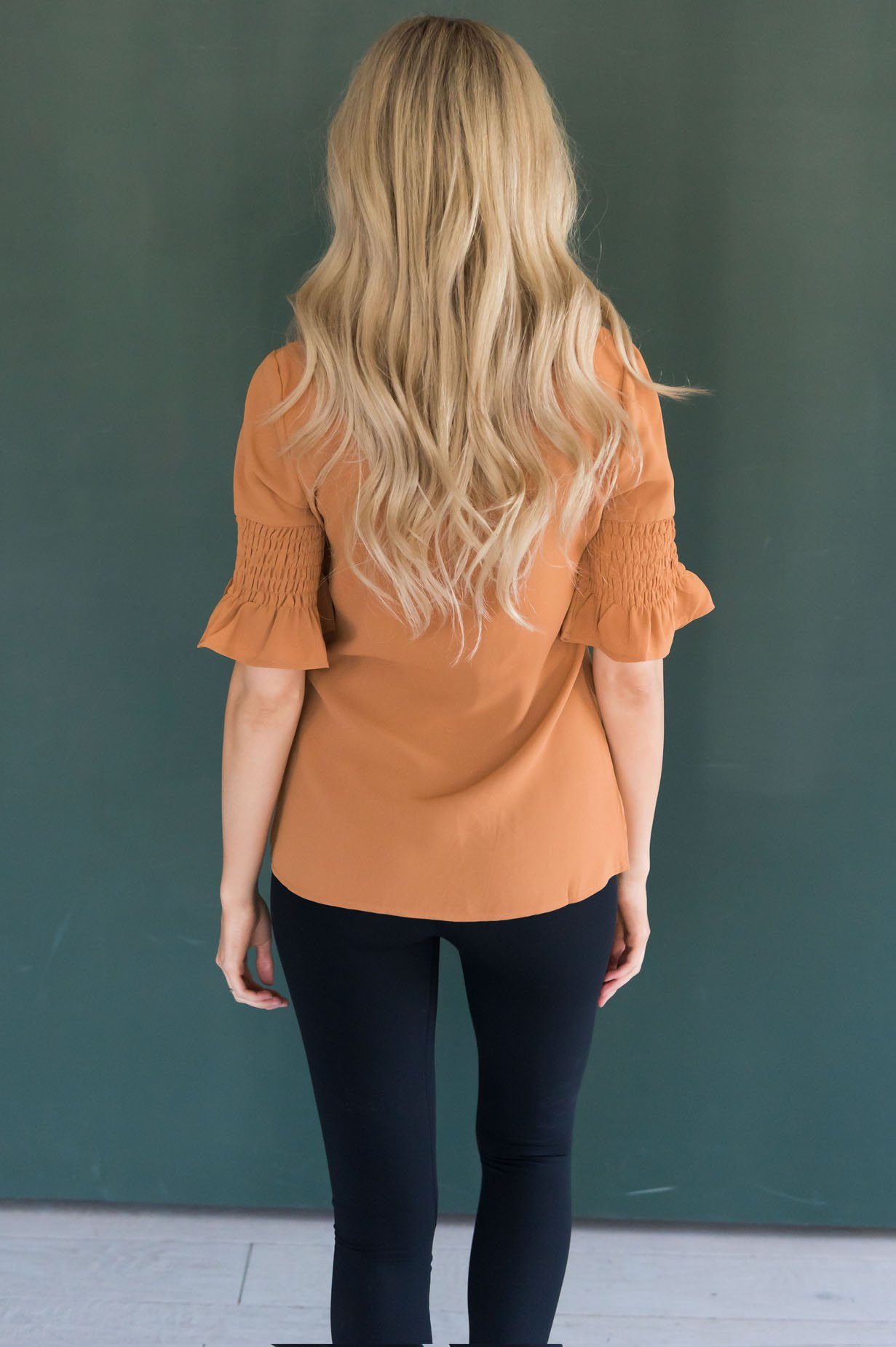 Something New Gathered Sleeve Top