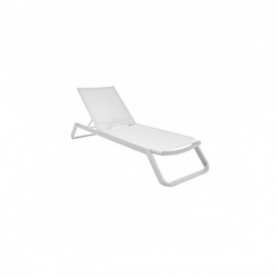 Bain de soleil pas cher， chaise longue VLAEMYNCK Marieta Blanc