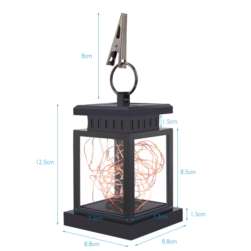 4 Pack Solar Lanterns Outdoor Hanging Upgraded Waterproof Sunwind Solar Decorative Table Light Warm White LEDs Copper Lights