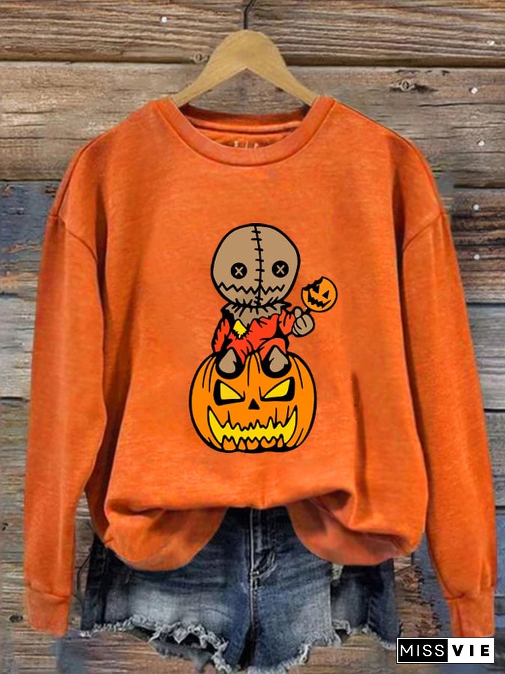 Women's Halloween trick or treat lollipop sweatshirt