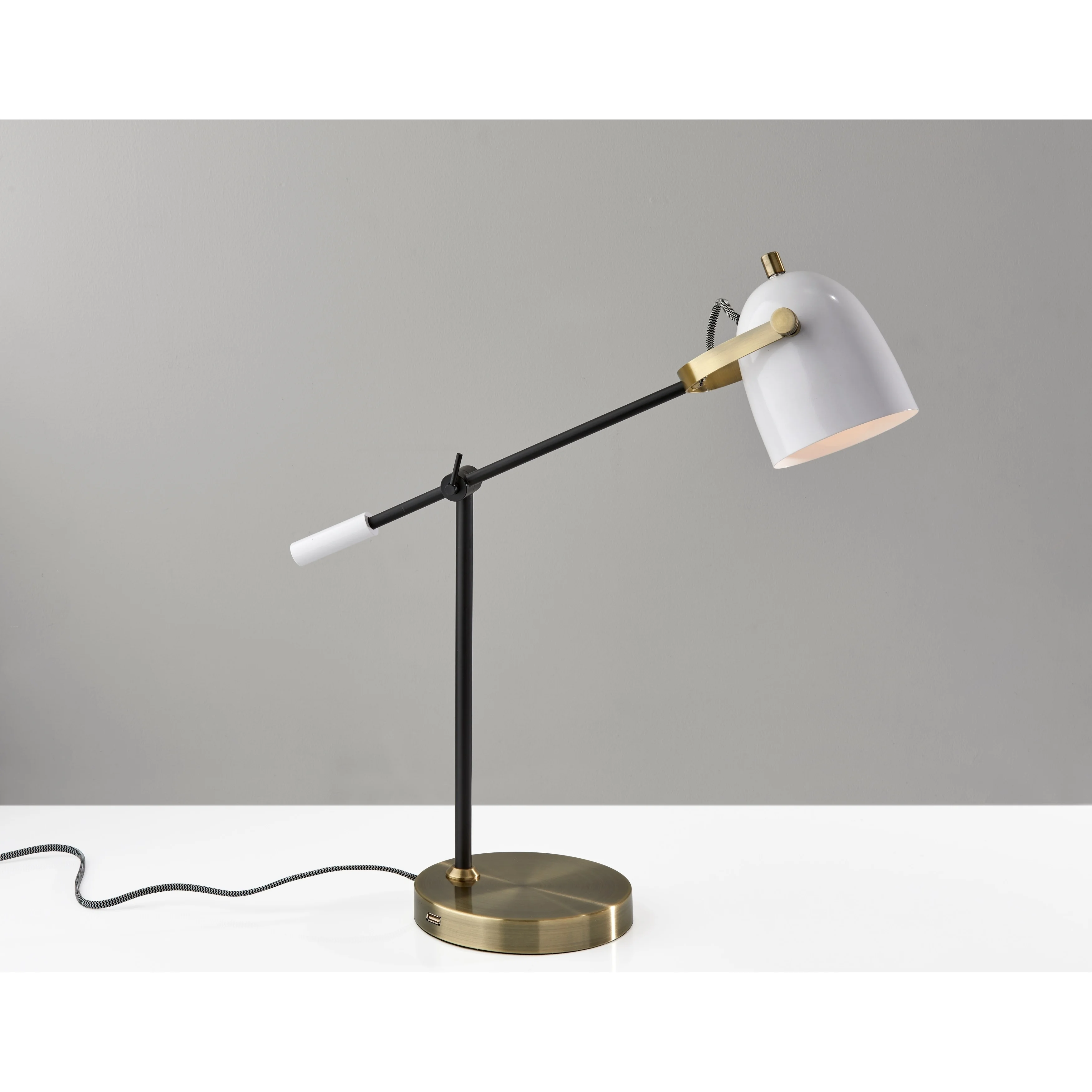 Carson Carrington Ylikainuu Antique Brass Desk Lamp