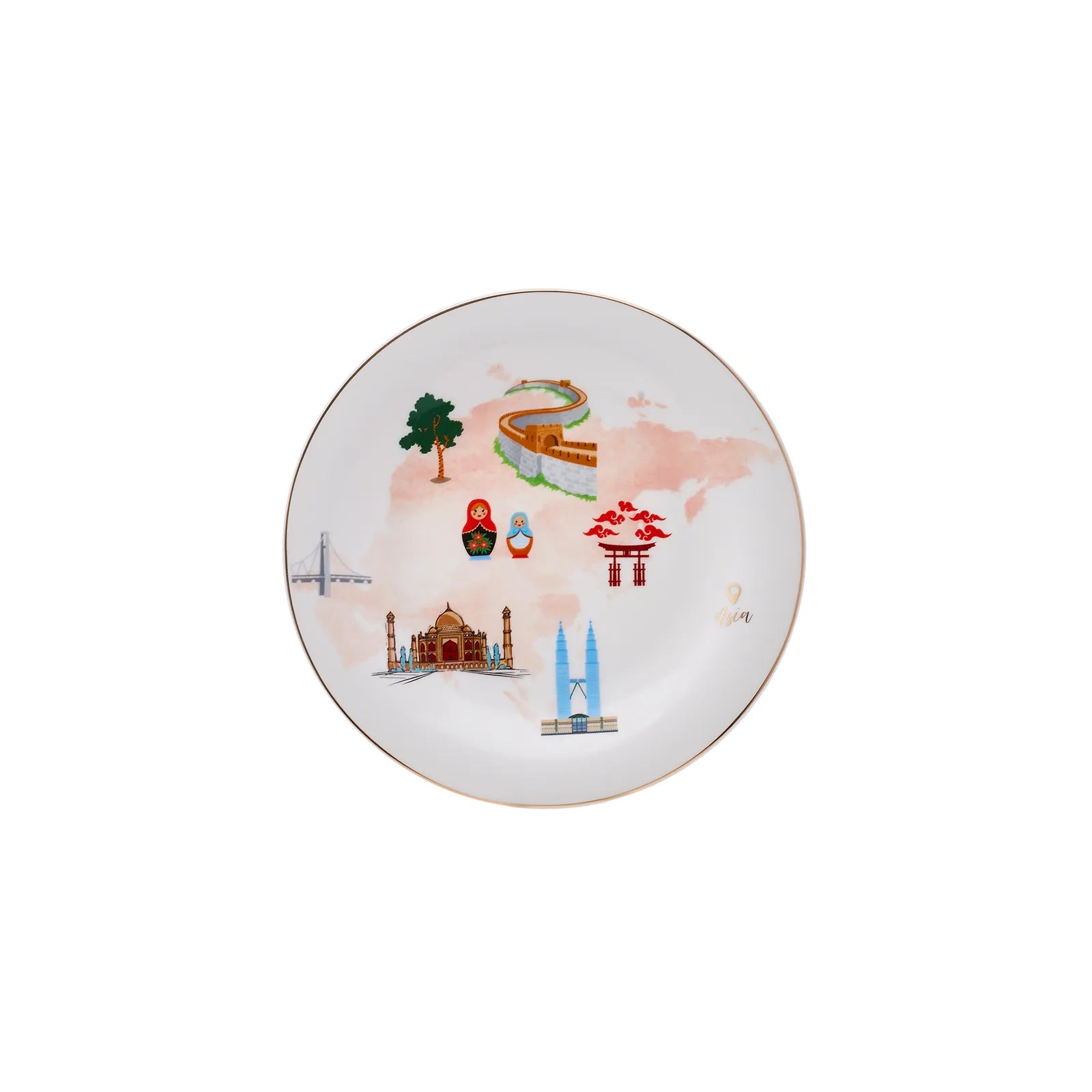 Karaca Map Fine Pearl 6 Piece Cake Set 153.03.06.6315