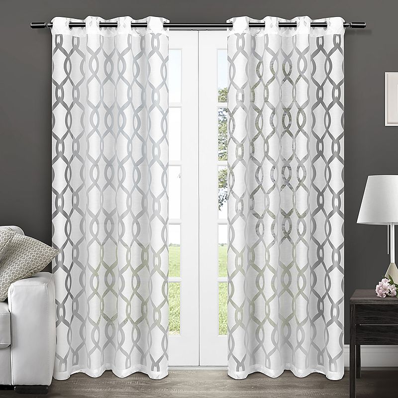 Exclusive Home Rio Burnout Sheer Window Curtains