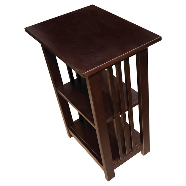 2 shelf End Table Wood Espresso Alaterre Furniture