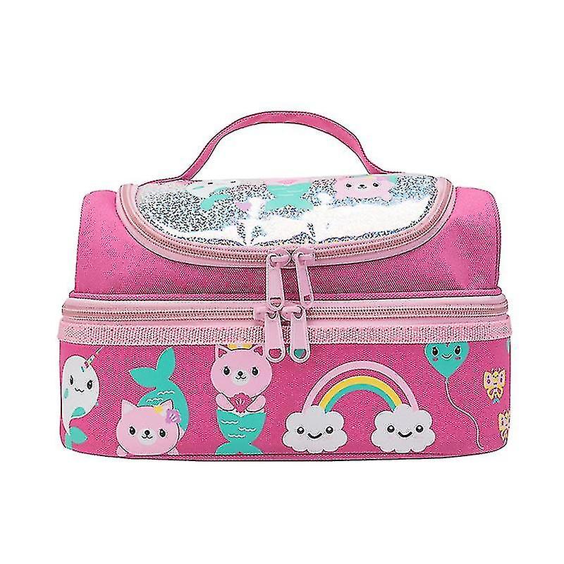 Kids Double Decker Cooler Insulated Lunch Bag Tote Auspicious