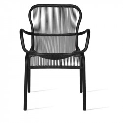 Fauteuil de jardin VINCENT SHEPPARD Loop noir - fauteuil repas extérieur